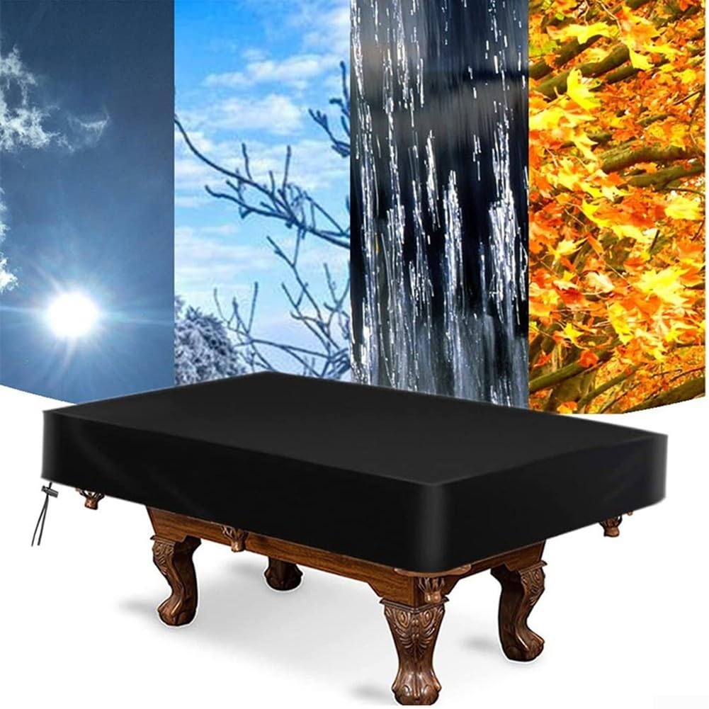 Nappe de billard en tissu Oxford 210D, imperméable et indéchirable, conçue pour tables de 2,4 m, sangles réglables (245 x 140 x 20 cm)