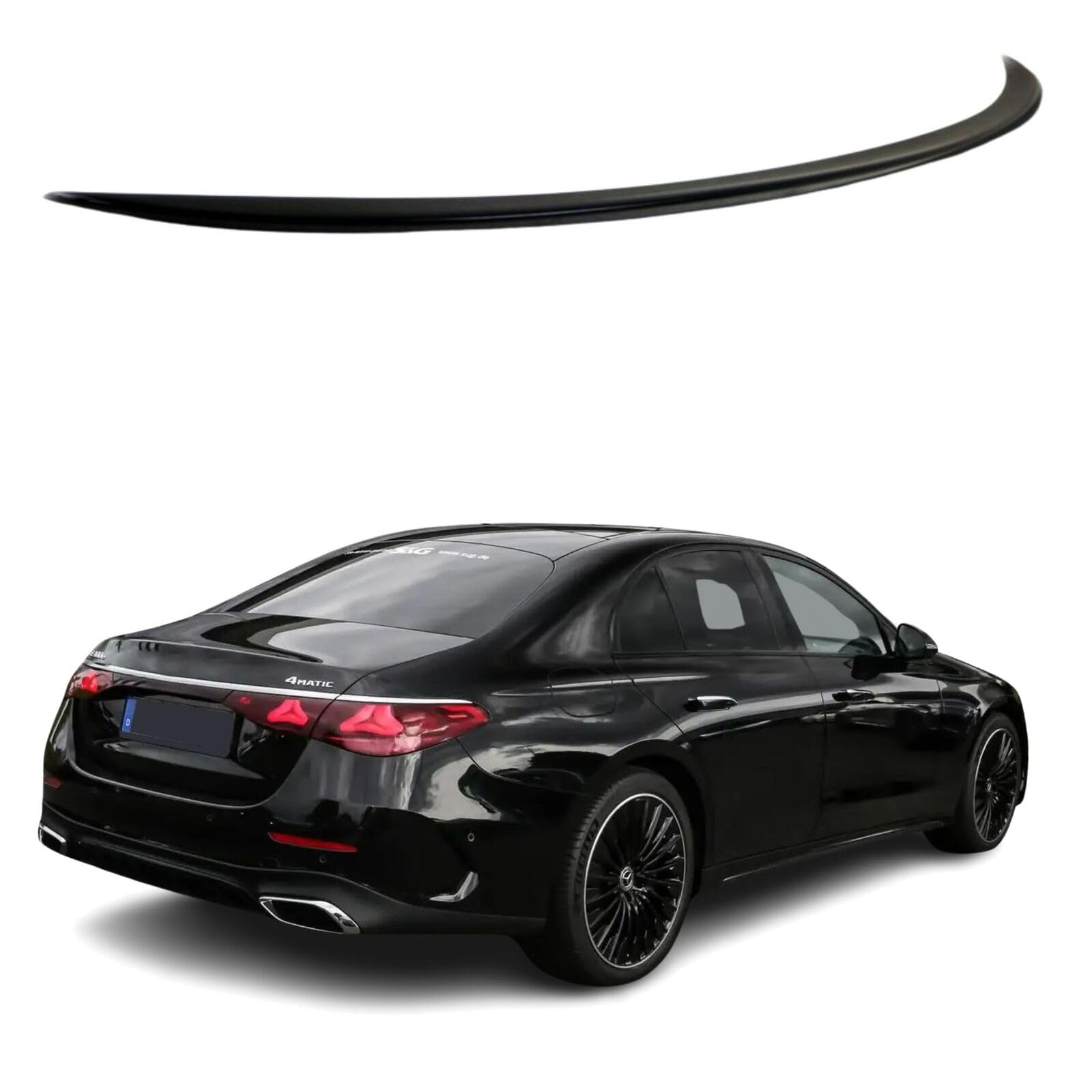 Heckspoiler Spoilerlippe für Mercedes E-Klasse W214 2023 2024 Schwarz Glanz