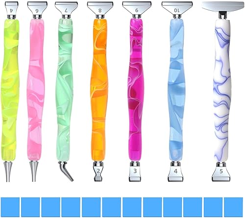 Broca de pintura de diamante con puntas de metal de acero inoxidable, puntas de rejilla, punta angular y pegamento de arcilla, kit de accesorios