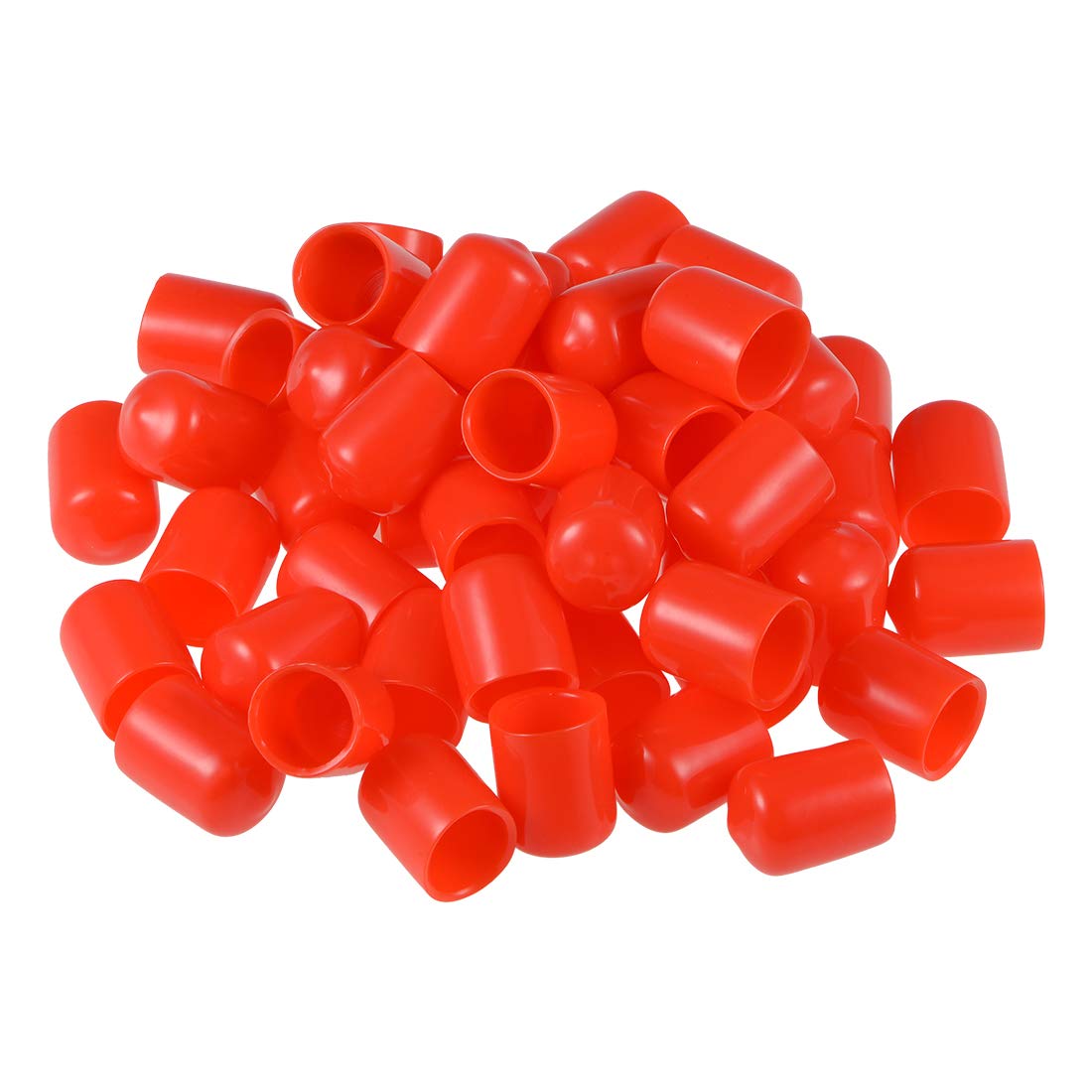 Evita el óxido con estas tapas de goma de 15 mm rojas para extremos de roscas