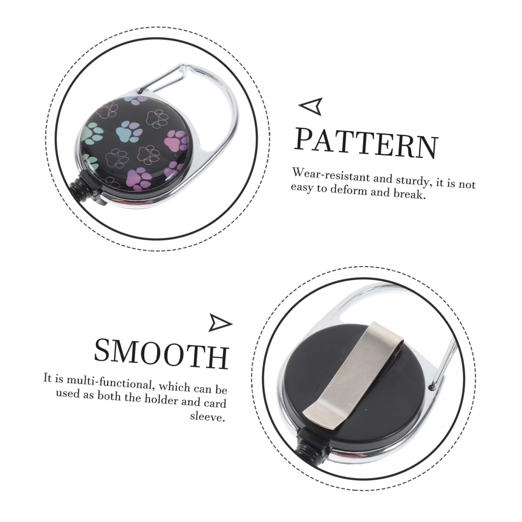 SHINEOFI 3piezas Tarjetero De Identificación Con Lanyard Soporte Para Credenciales Con Diseño De Patas De Funda Resistente y Práctica Para Profesores y