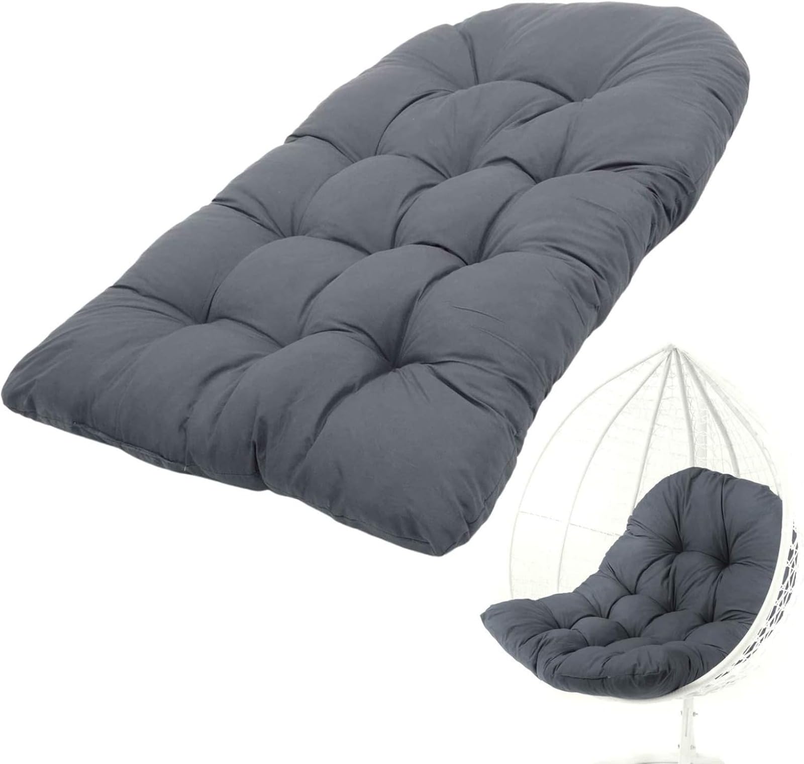 Cojín universal para asiento de repuesto para columpio, cojín para silla colgante, cojín para asiento de repuesto para banco de jardín, cojín para asiento de repuesto, cojín para silla tipo huevo,