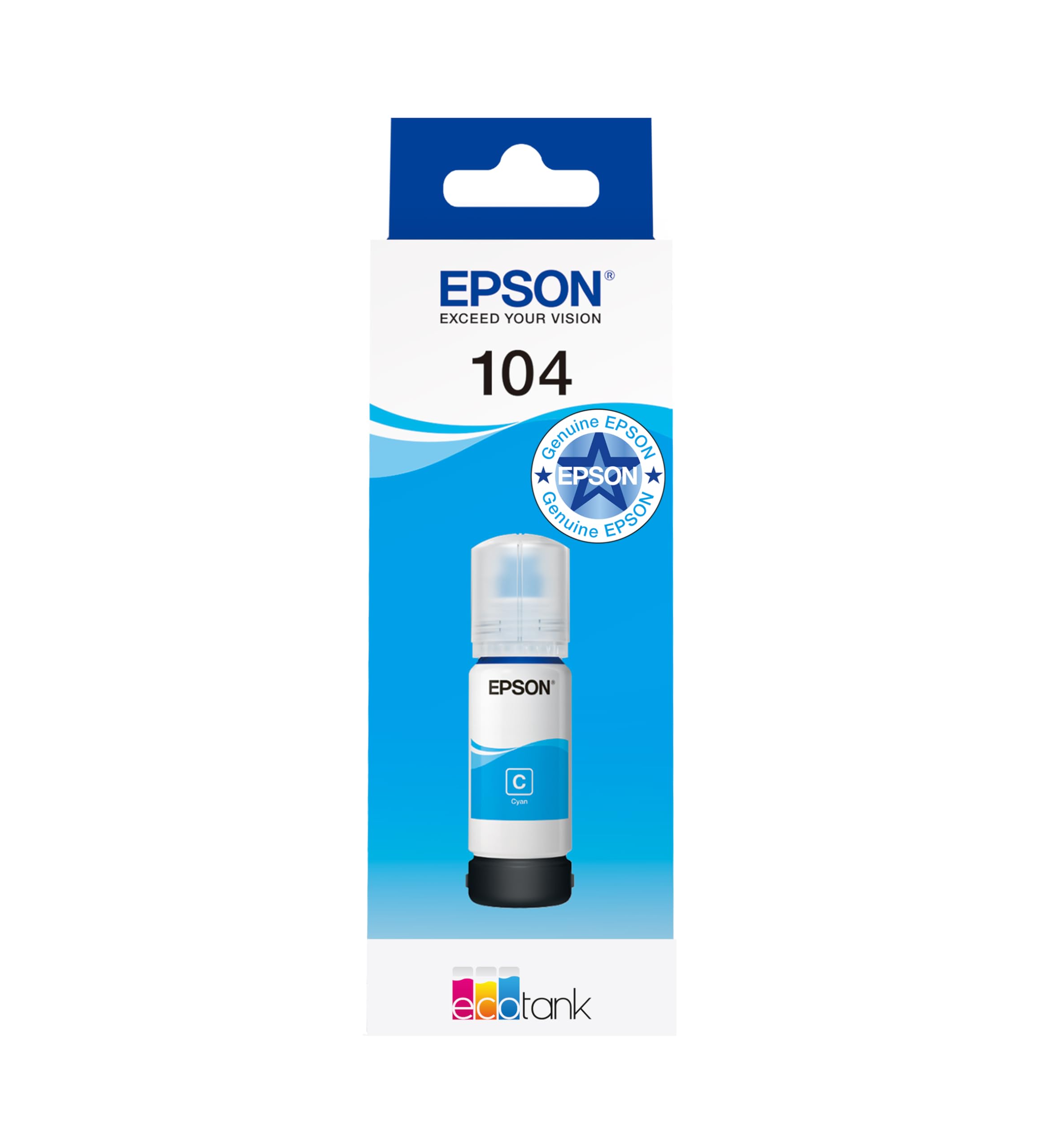 Epson 104 Ink Refill Bottle 65Ml Cyan C13t00p240
