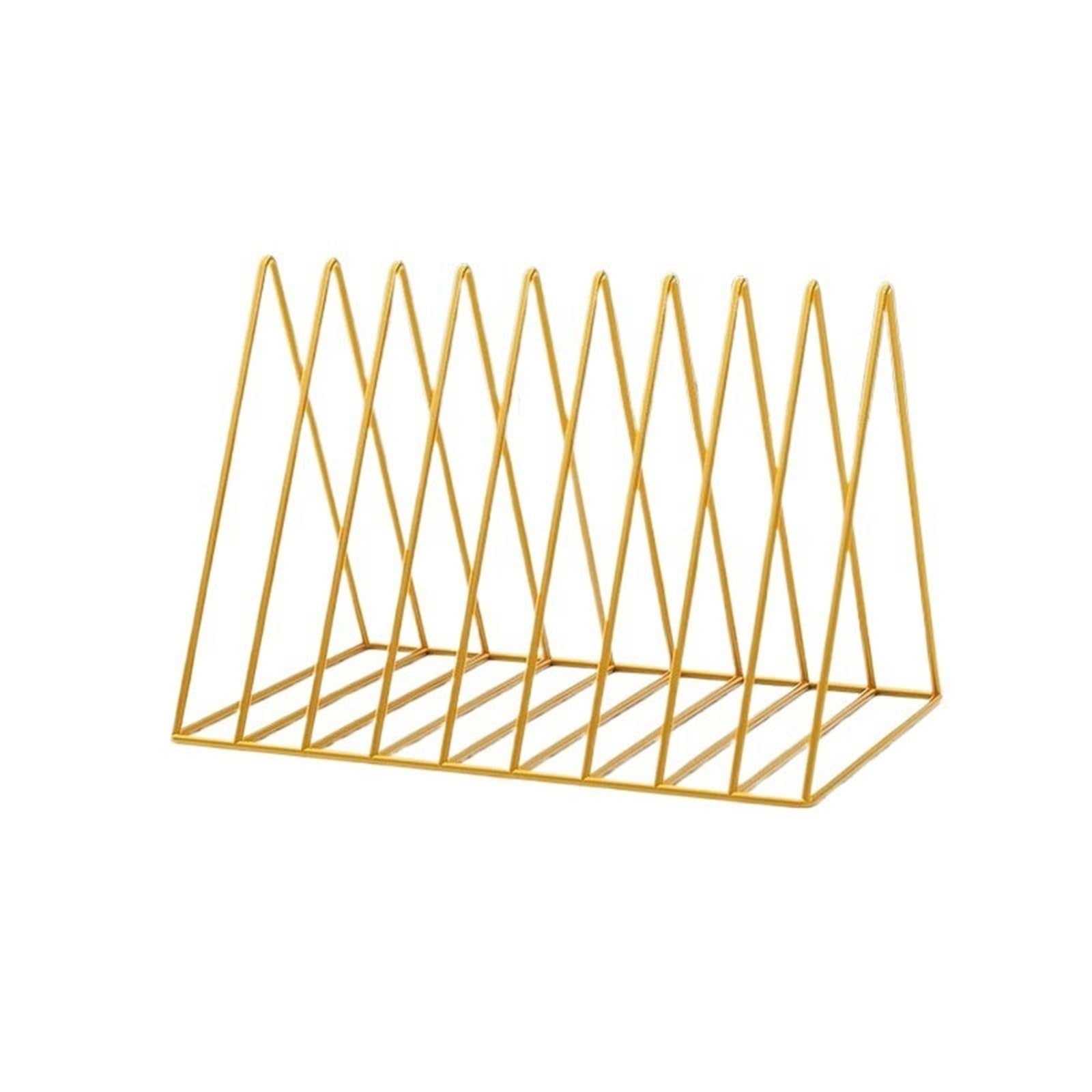 Dh2yjnbf3 Office Minimalist Triangular Iron Metal CD Albums Record Rack Record Holder Rack