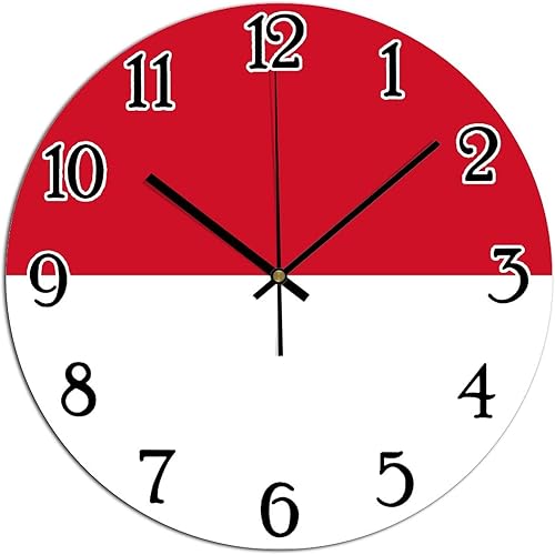 Miniatura 8 de Vinisong Reloj de pared de Panamá con bandera de Panamá, relojes de pared de PVC con bandera nacional, relojes de pared patrióticos, funciona con