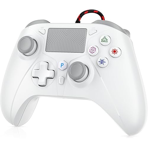 10ft Wired for PS5 Controller, Compatible with PlayStation 5/PS4 and PC, with Hall Effect Joystick Turbo Programmable Back Button Multi-Touch Pad 3.5mm Headphone Jack