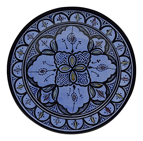 Ceramic Plates Moroccan Handmade Serving, Wall Hanging, Exquisite Colors Decorative Large 12 inches Diameter