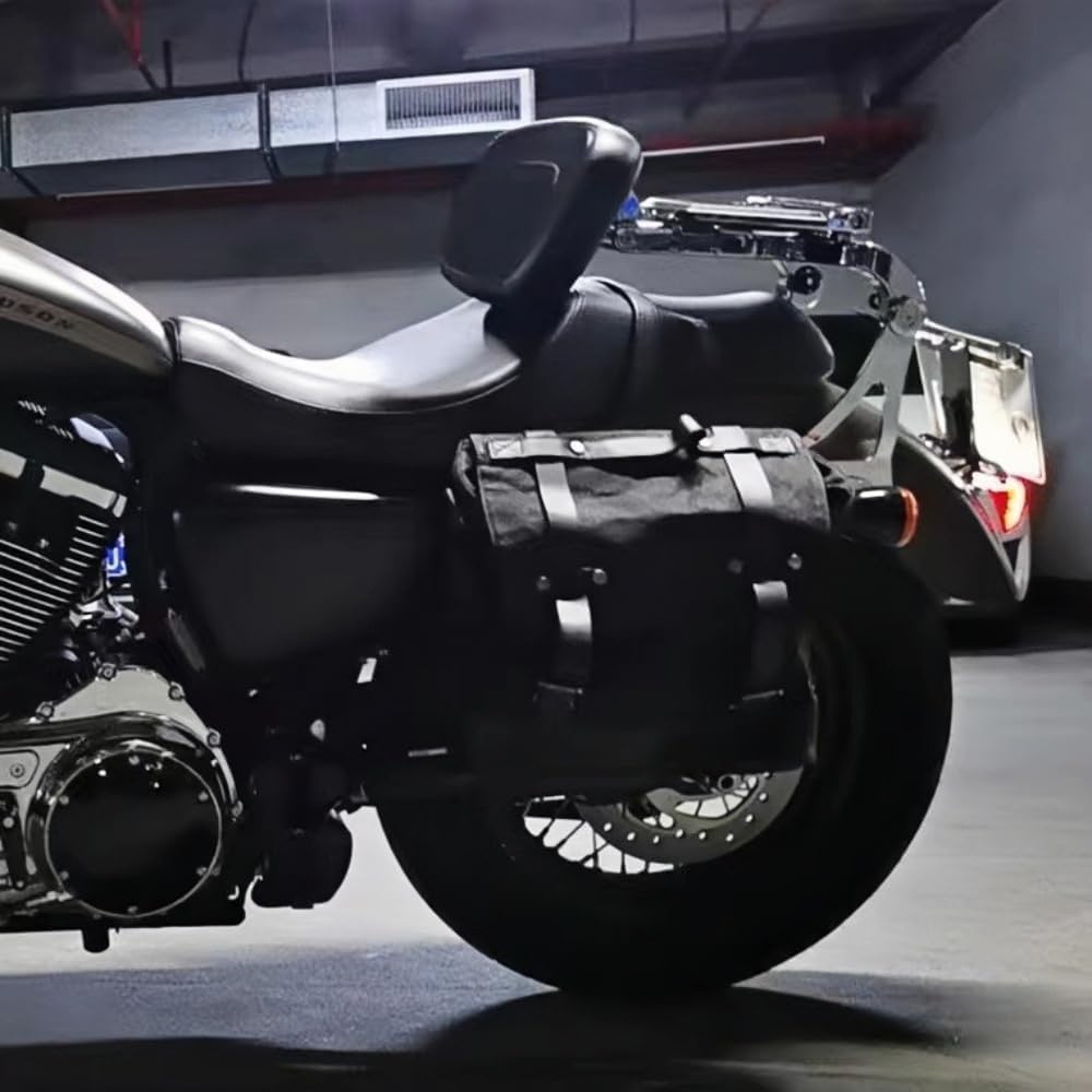 NIGOE サイドバック サイドバック バイク バイク用サイドバッグ 自転車用バッグ 帆布製 サイドバッグ オートバイバッグ 大容量