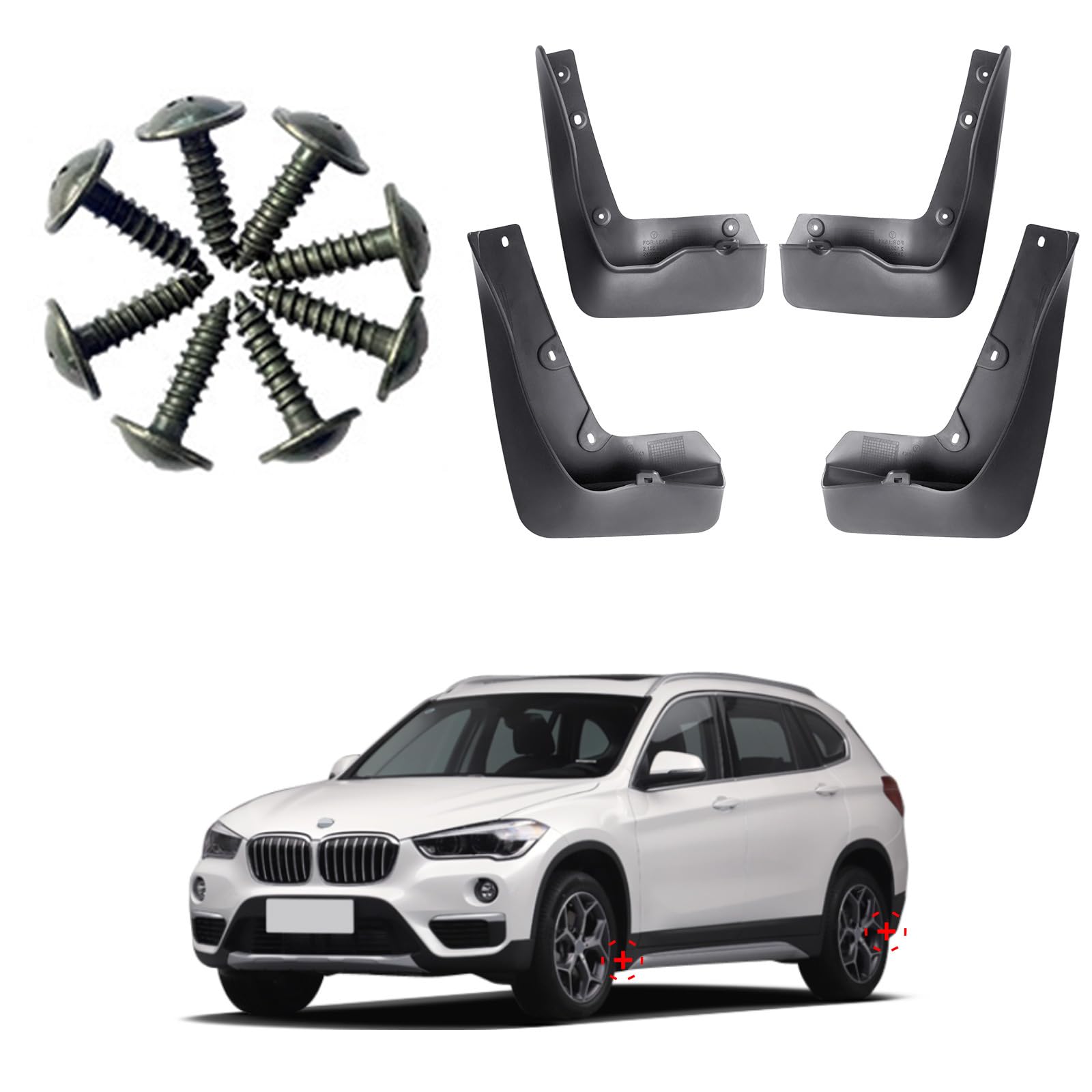 Amazon.co.jp: [TECART] BMW専用 X1 マッドガード フェンダー 泥よけ