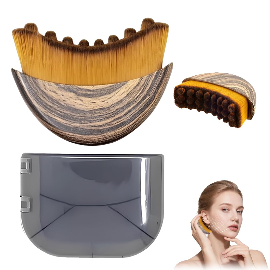 Lymphatic drainage brush for the face, promotes the blood circulation of the skin, effectively relieves swelling of the face, sculpting the chin and jaw - 1