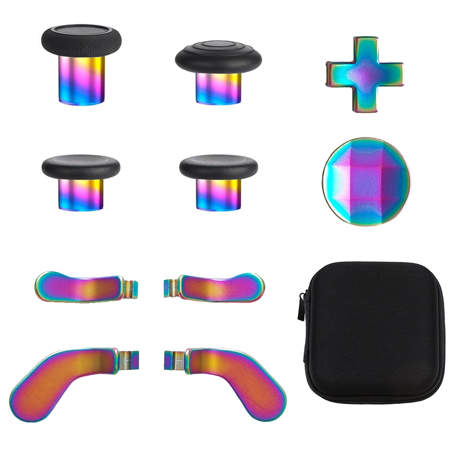 Thumbsticks D-Pads Paddles Trigger Buttons Replacement for Elite Series 2 Controller & Elite Series 2 Core Controller (10IN1-Purple)