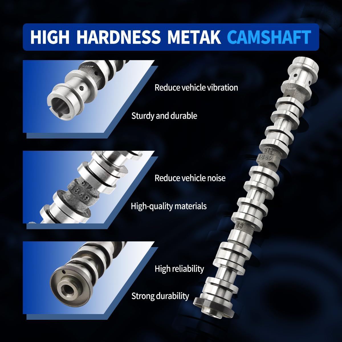 05047913AD Right Side Intake Camshaft Compatible with Jeep Grand Cherokee Wrangler Gladiator,for Dodge Durango Ram 1500 Chrysler Pacifica 3.6L V6 Engine Replace 5047913AA,5047913AC,5047913AB