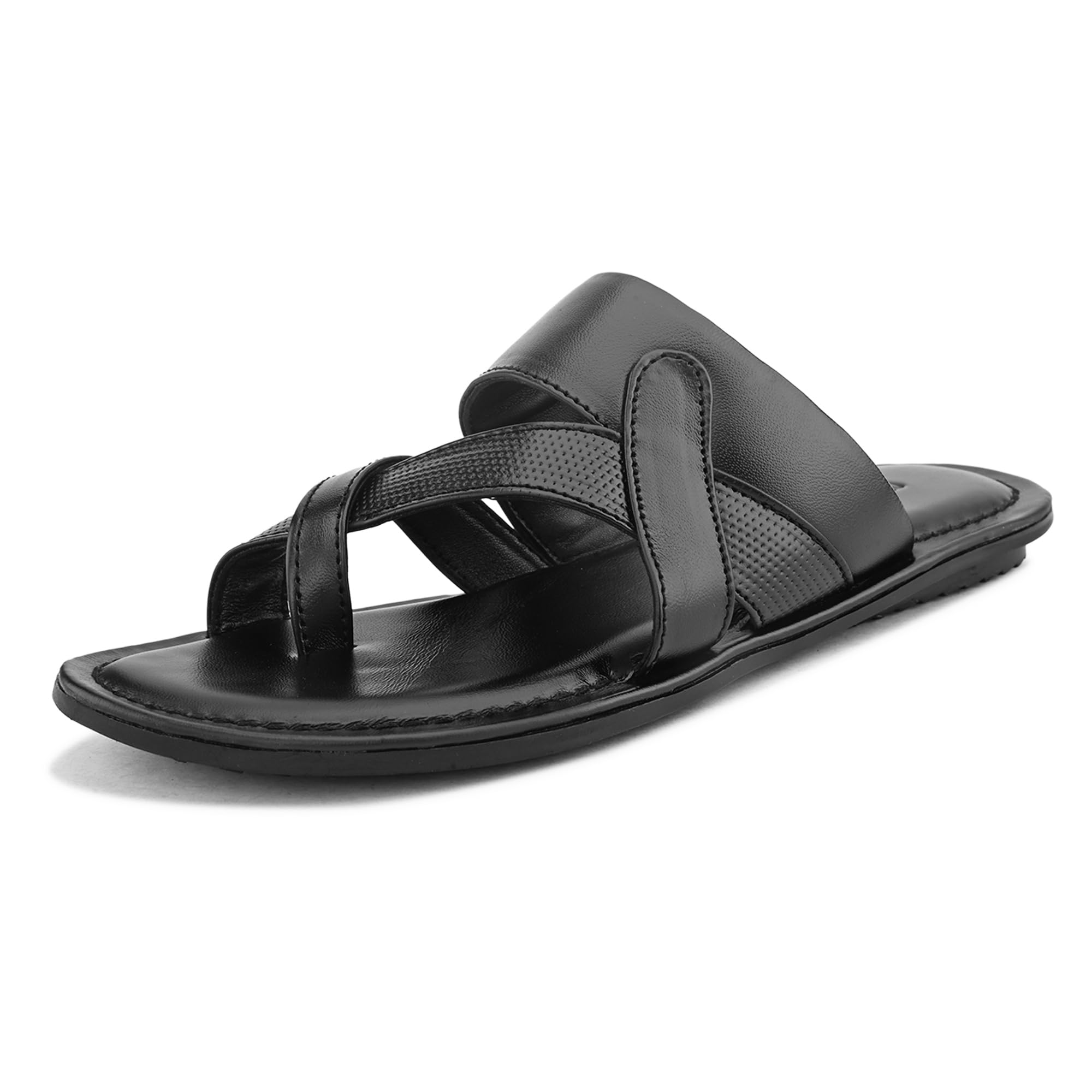 blue leather by centrino Sandal for Men | Grip Insole for Stability | Traditional Look with Leather made | Comfortable Casual look sandal for Men's (4046)-picture-42