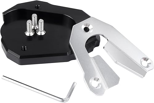 Miniatura 3 de Worldmotop - Almohadilla de repuesto para soporte lateral de motocicleta Tiger 900 2020 Tiger 900 Rally900 Rally Pro 2020 (plateado)