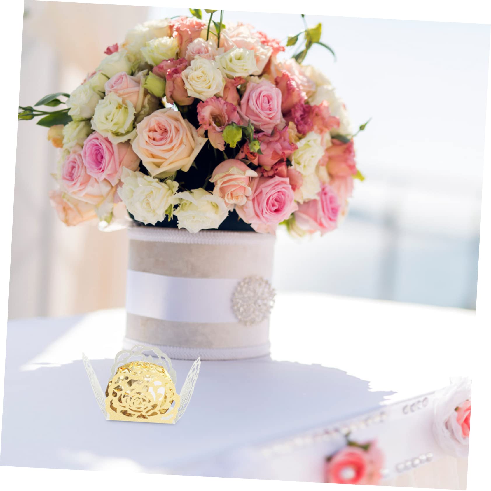 Abaodam 500stücke Schokoladen-Candy Cups Mit Rosenförmigem Design Dekorative Muffin-Wrappers Für Hochzeiten Und Partys Leicht Und Praktisch Für Gastgeschenke Und