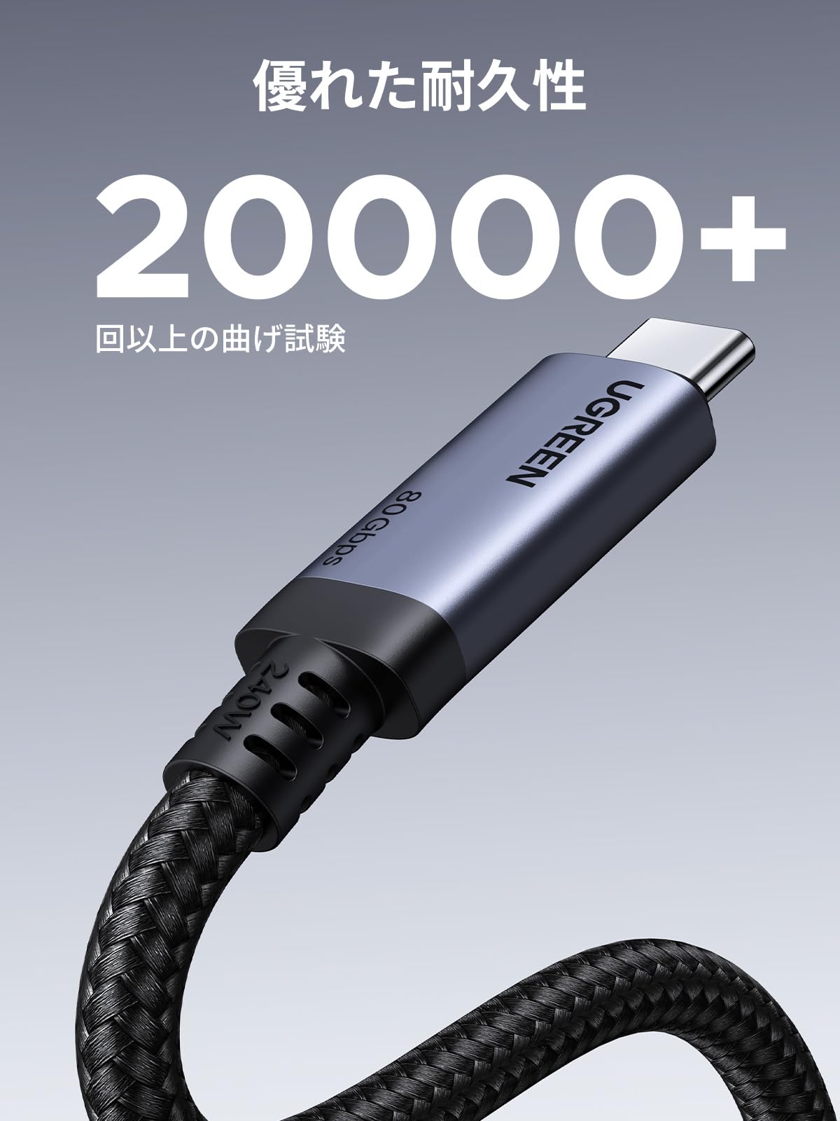 UGREEN USB4 Gen4 80Gbps ケーブル PD3.1 240W