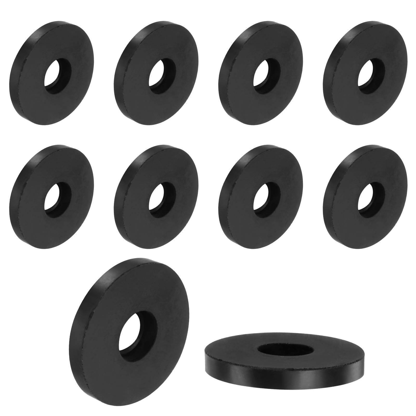 TA-VIGOR 8Pcs Rubber Spacers 40mm OD x 15mm ID x 5mm Height – Anti-Vibration Rubber Blocks and Pads for Cars, Home Appliances, DIY – Shock Absorbing, Noise Reducing, Anti-Skid Washers