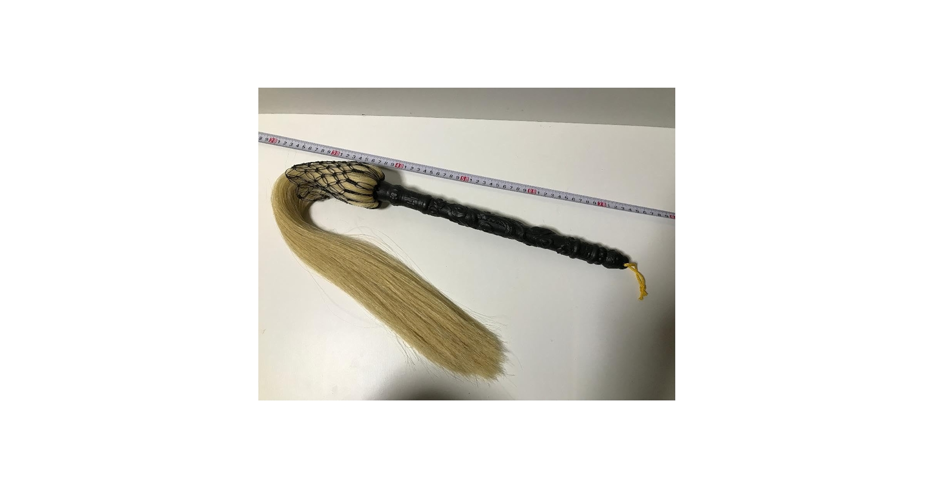 払子 拂子 馬毛 麈尾 高級品　寺院 仏具 仏教 黒色 Amazon.co.jp: 払子 拂子 馬毛 麈尾 高級品 寺院 仏具 仏教 黒色