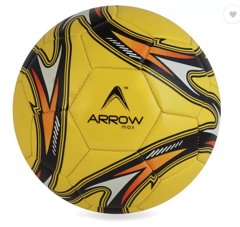 ArrowMax Football Soccer Ball Matte Finish Material for Kids and Adults | Ideal for Outdoors and Indoor | Durable Material and Attractive Colour (Yellow) (B0C94KDGWR) Amazon Price History, Amazon Price Tracker