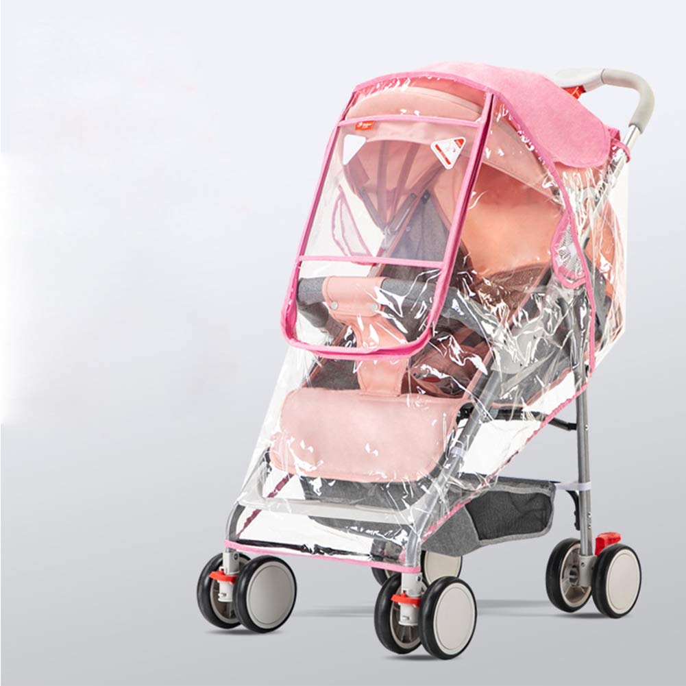 Stroller Rain Cover Baby Buggy Pushchair Universal Raincover Weather Shield Windproof Dust Snow U Type Waterproof Zipper Travel Outdoor Rain Cover EVA Transparent,C