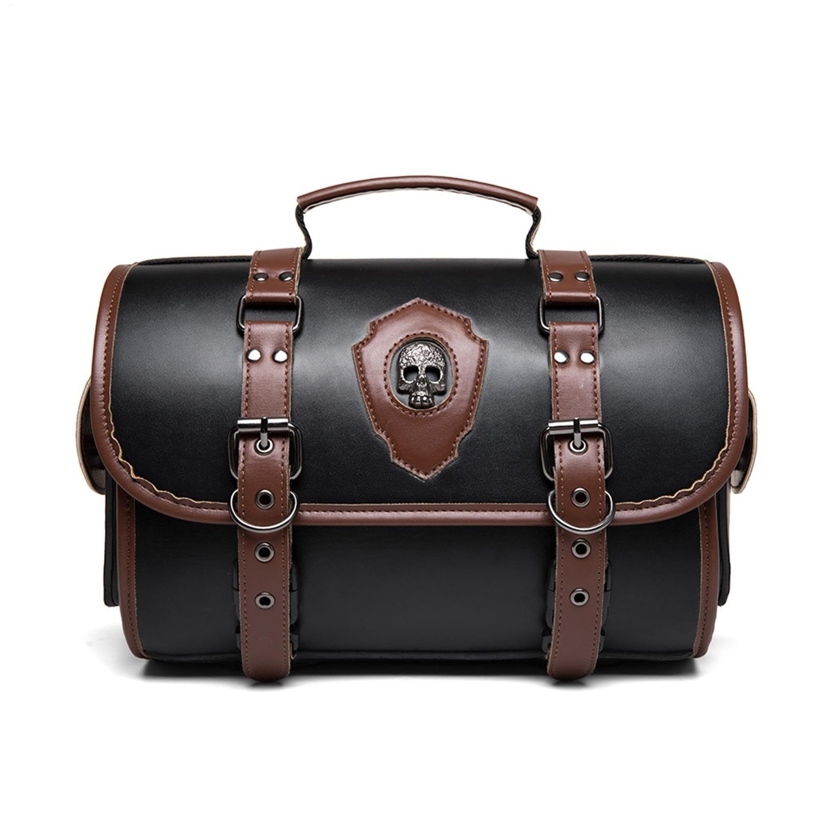 Sac à Outils pour Moto Outil De Rangement Multi-en Cuir PU Design Vintage | Outil Accessoires Moto Pour Siège Arrière Et Cadre Latéral, Équipement D'Entretien Et Fournitures Quotidiennes Pour
