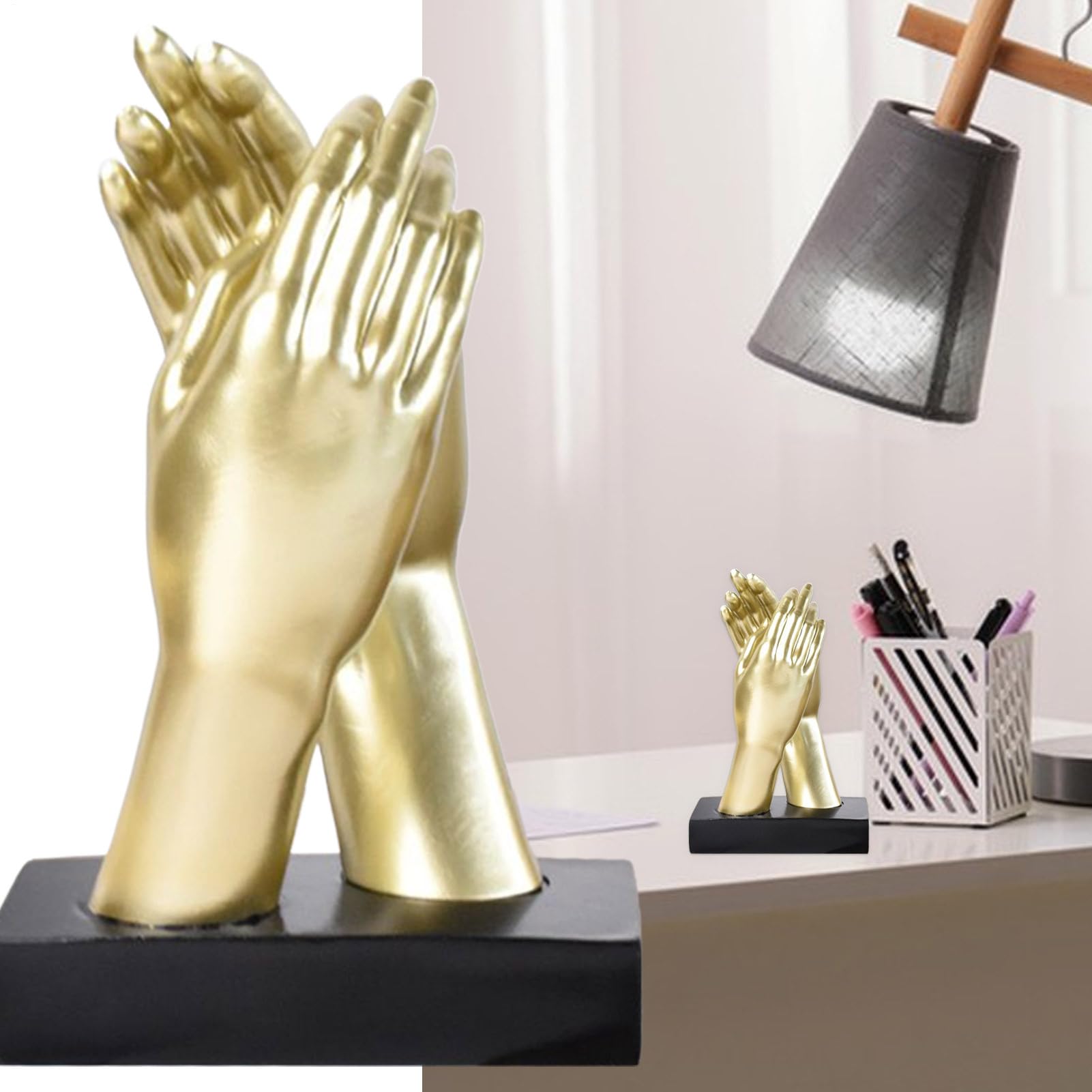 Mano Decorativa De Resina Moderno Y Significativo Para Escritorio Y Hogar | Estatua Gestual De Mano Para salón dormitorio mesa centro pareja mejor amigo boda cumpleaños San Valentín