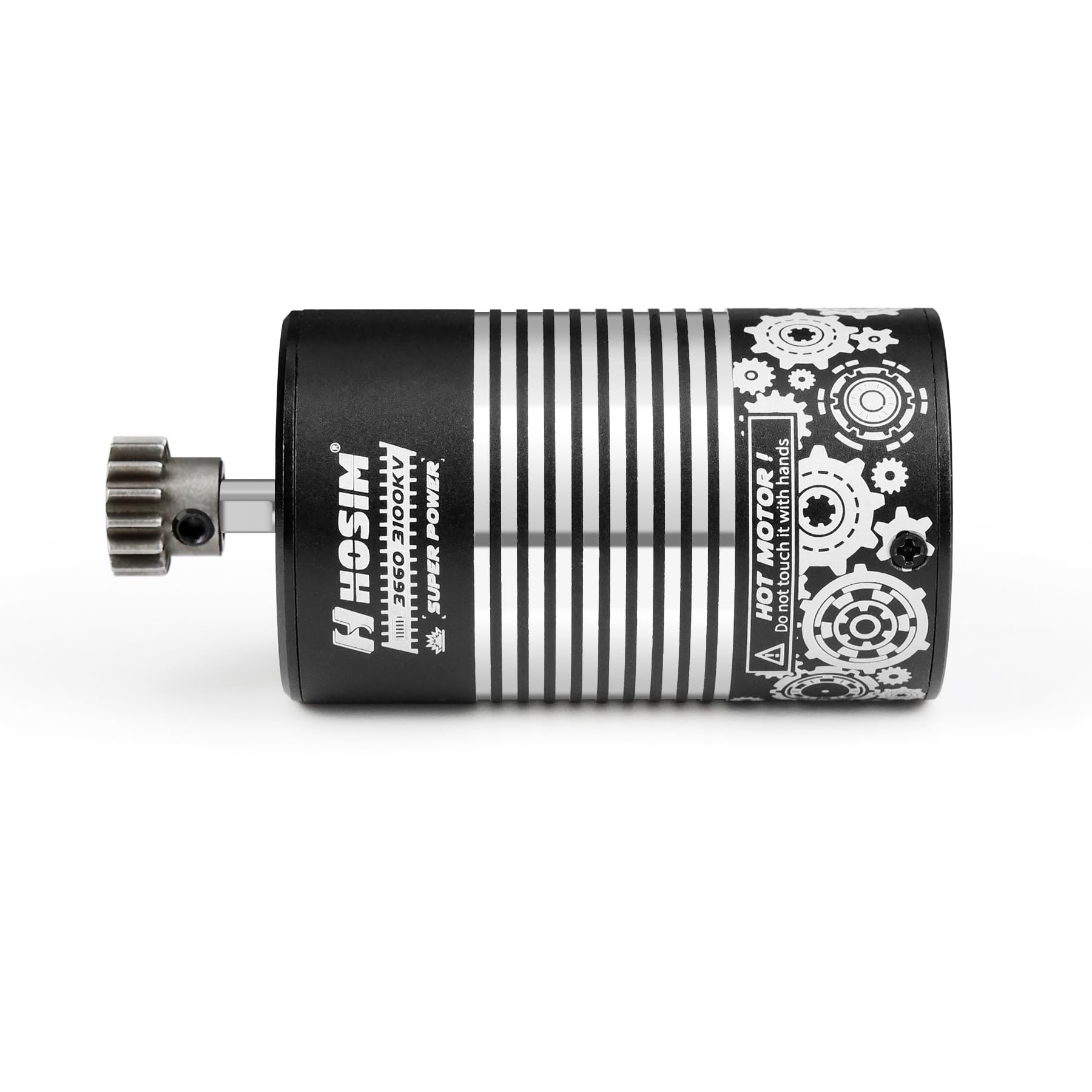 Hosim 3660 3100KV Motor sin escobillas 1/8 RC Car Motor impermeable de alta velocidad MSDJ-3660 para X27, la mayoría de piezas de actualización de camiones RC a escala 1:8