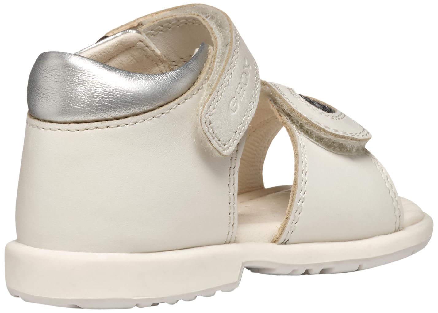 Geox B VERRED B - Sandalo Baby - Madchen, White/Lt Silver,