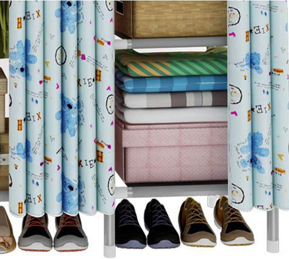 Cloth Wardrobe Clothes Closet, Portable Closet Wardrobe Storage Closet Standing Closet Fabric Cabinet Portable Wardrobe,E_130X45X170CM