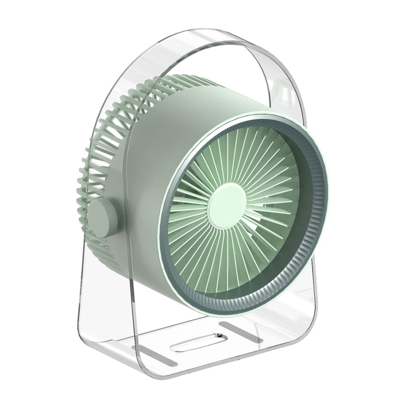 Uqezagpa Green Portable Electric Adjustable Speed Cooling Fan 2000Mah Battery Rechargeable Desktop Fan For Study Room And Workspaces Usb Rechargeable