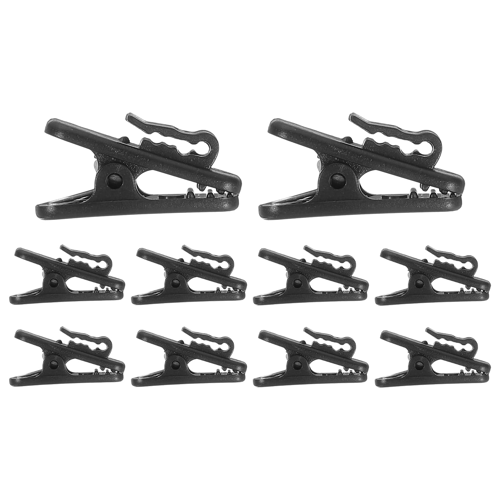 HARFINGTON 10pcs Headphone Wire Clips 0.94" Length Small Headset Cable Clamp Earphone Earplugs Cable Clothing Clip Earpiece Clamp Microphone Cord