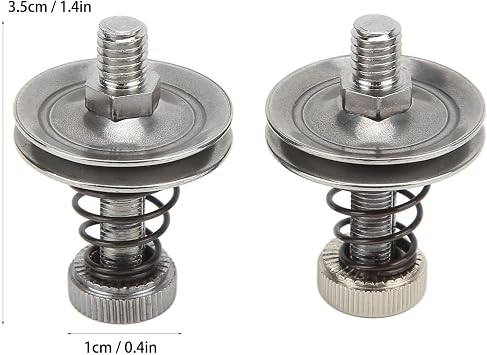 2PCS Stainless Steel Thread Lbec Sewing Tensioner, Thread Tension Assembly Attachments Machine Regulator Sew Spring Parts Thread Regulator Replacement Kit for Sewing Machines 3.5x1cm/1.4x0.4in