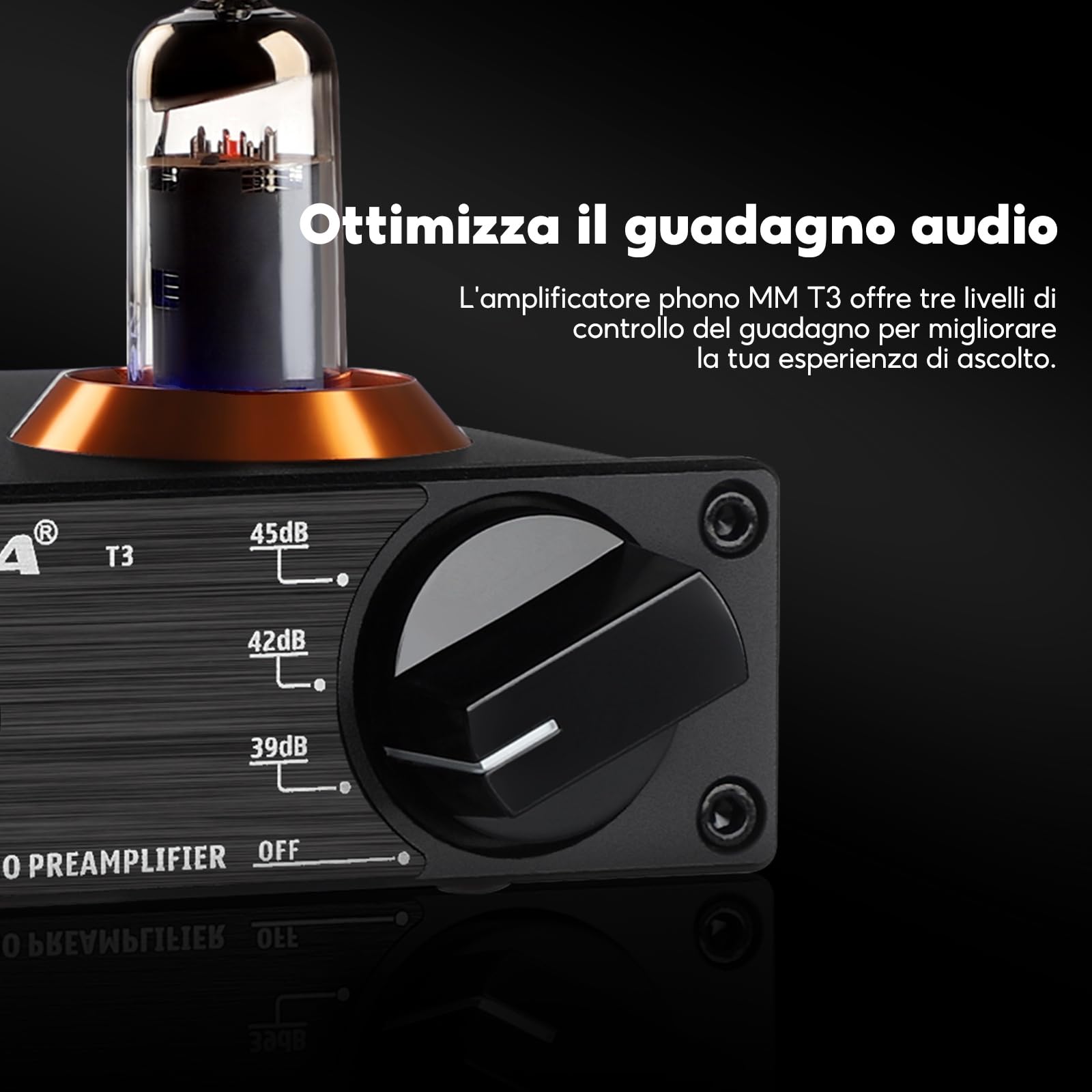 AIYIMA T3 Tube MM Phono Preamplificatore HiFi Stereo Audio per Giradischi