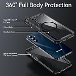 Magnetic for Samsung Galaxy A16/A17 5G/4G Case with Built-in Screen Protector, 360° Shockproof Military Grade Protection, Rugged Bumper Cover for Samsung A16/A17 5G/4G, Black
