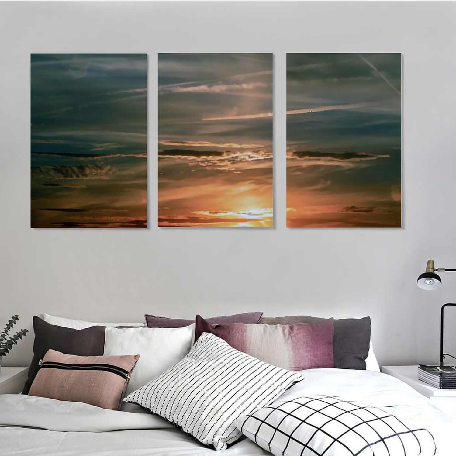 絵画 インテリア　絵　油絵　uF6-111309　風景（朝陽、夕陽） 絵画 インテリア 絵 油絵 uF6-111309 風景（朝陽、夕陽）