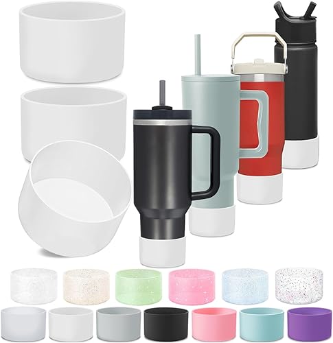 3 botas Stanley de silicona para vaso Stanley de 30 a 40 onzas y IceFlow de 20 a 30 onzas, bota Stanley Cup para botella de agua Hydro Flask de