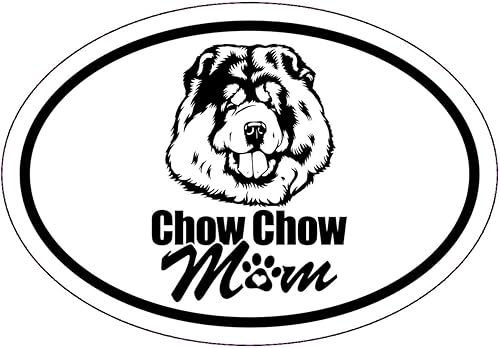 Chow Chow Mom - Calcomanía de vinilo para parachoques de raza de perro, perfecta para portátiles, vasos, ventanas, autos, camiones, paredes y tazas