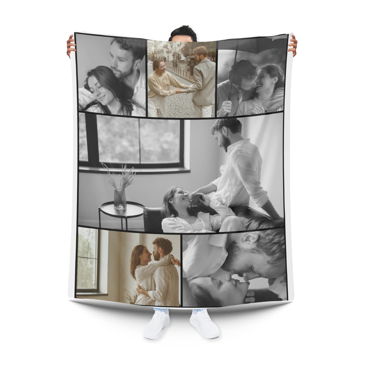 Manta Collage Personalizada con Foto y Texto. Manta Polar Personalizada |E&B PORRAS (6 Imágenes)