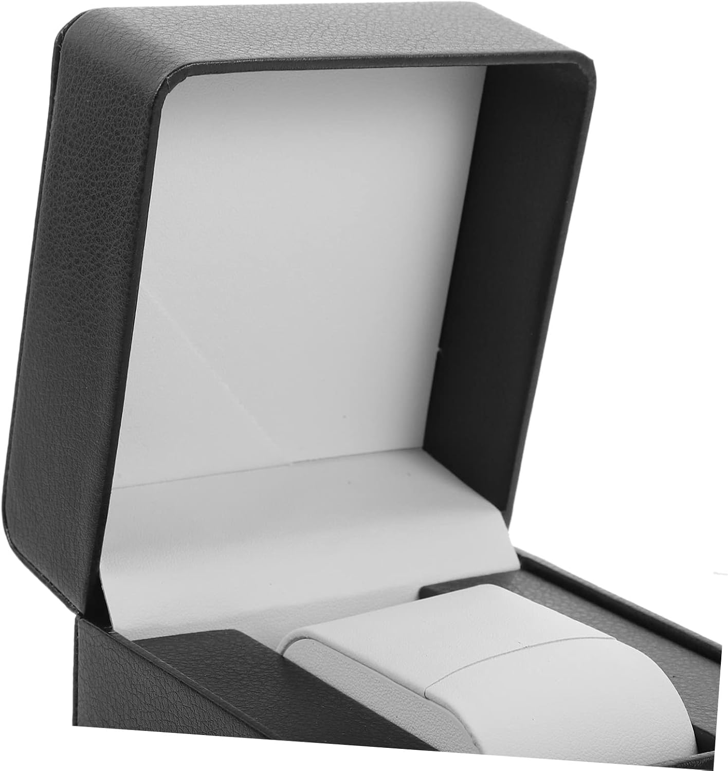 Black PU Single Watch Display Case with Full Cover and Slots image 4