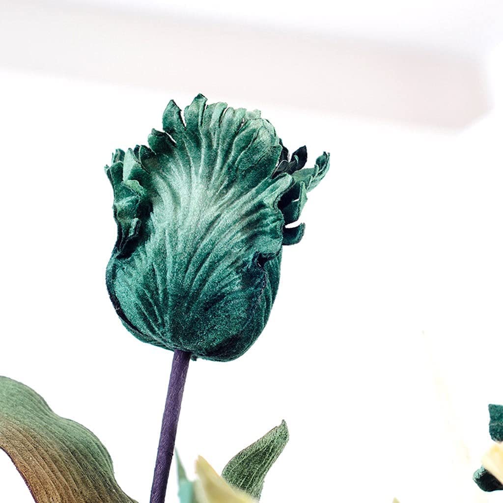 Flor artificial artística con jarrón de resina, flores de plástico para centros de mesa de boda, eventos, regalo de cumpleaños, arreglo de flores falsas flores falsas