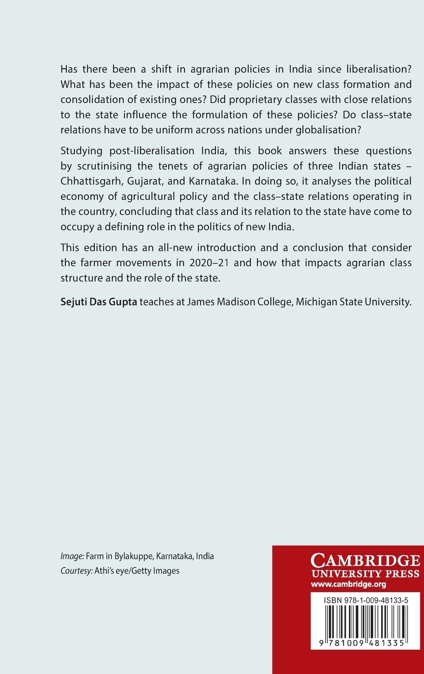 Class, Politics, and Agrarian Policies in Post-liberalisation India