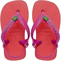 Chinelo Havaianas Baby Brasil Logo Rosa Cristal