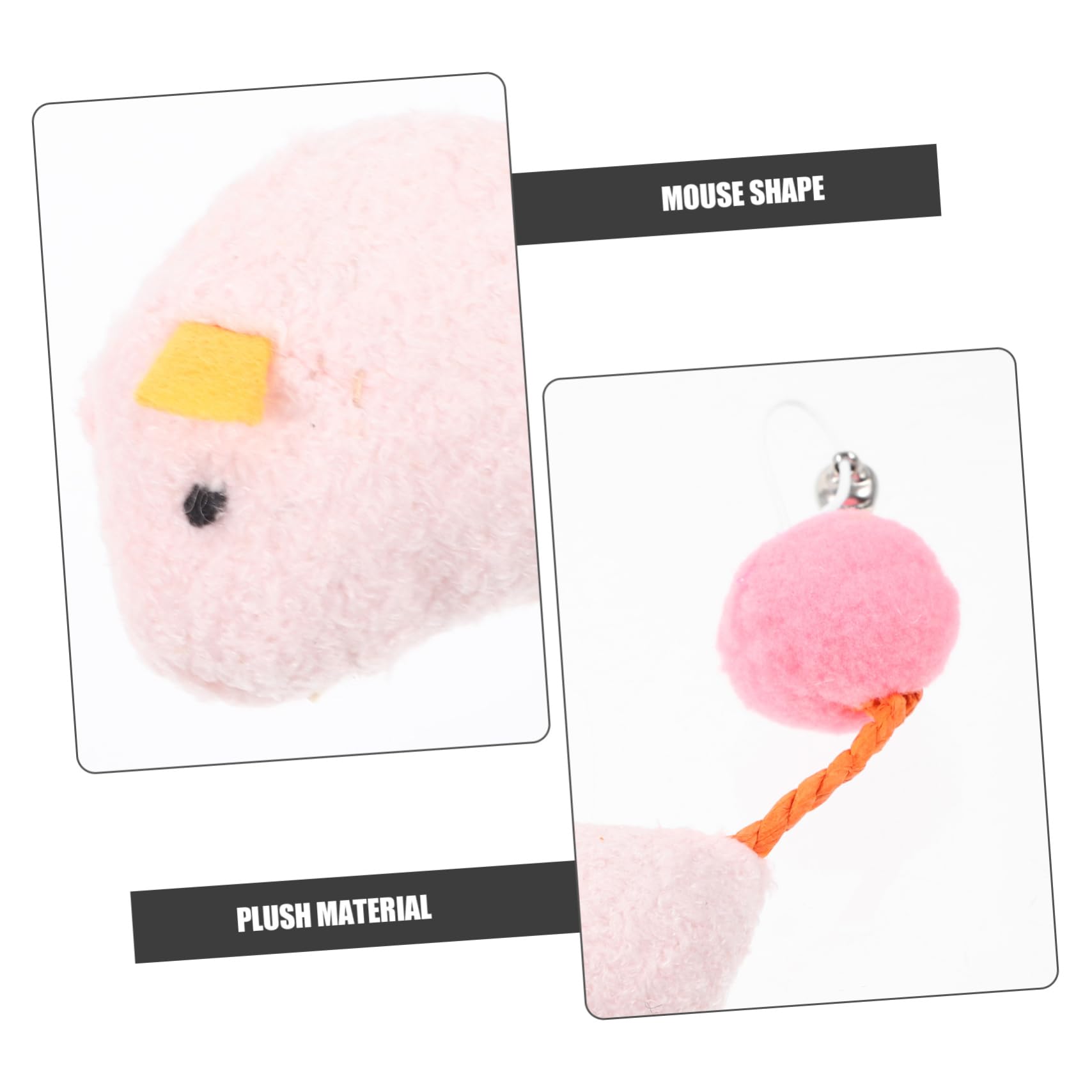 Lot De 6 Souris en Peluche avec Clochette pour Chat Idéales pour Jouer en Intérieur