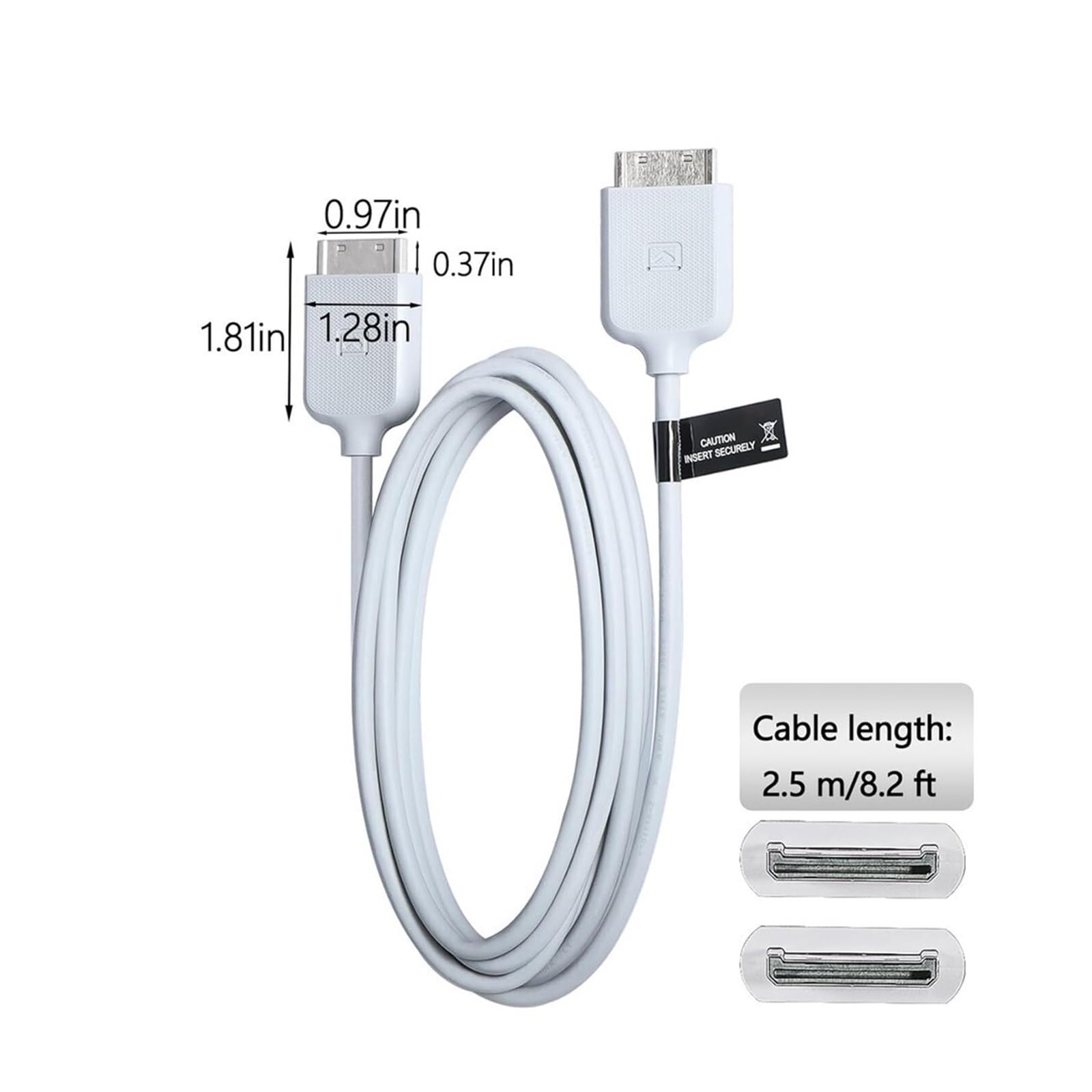 One Connect-Kabel, Kompatibel Mit Samsung TV 32 Zoll The Frame LS03T LS03BB BN39-02615A 2,5 M 8,2 Fuß QE32LS03TCUXXU QE32LS03TCUXXC, TV-Zubehör