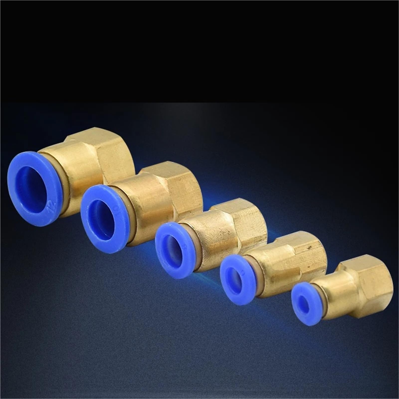 Raccord fileté for tuyau, 1/8 ", 1/4", 3/8 ", 1/2", 4MM, 6MM, 8MM, 10MM, 12MM, raccords pneumatiques, 1 pièce(10MM,1/4")