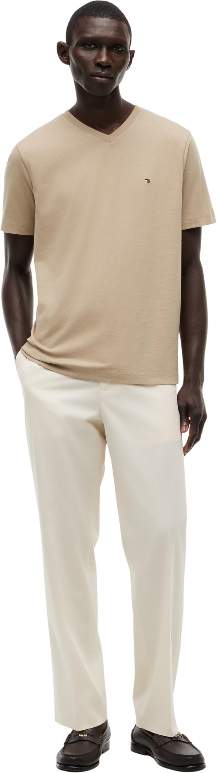 Tommy Hilfiger Camiseta de Manga Corta Hombre Essential tee con Cuello de Pico