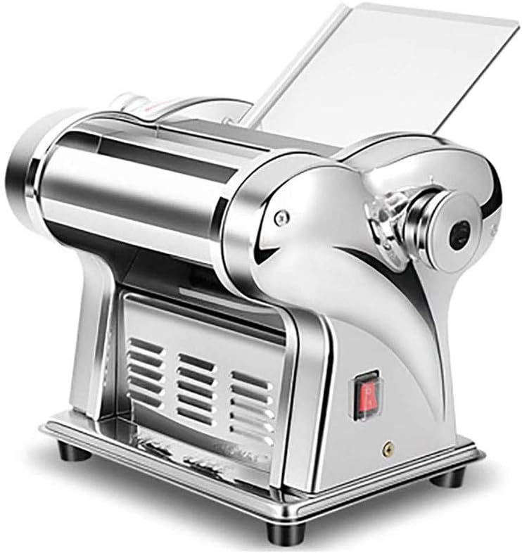 Thickness Settings for Fresh Dough Roller Press Cutter Noodle Making Machine Automatic Commercial Stainless Steel Electric Pasta Machine 6 Kinds of Thickness Adjustment Dough Machine Machine