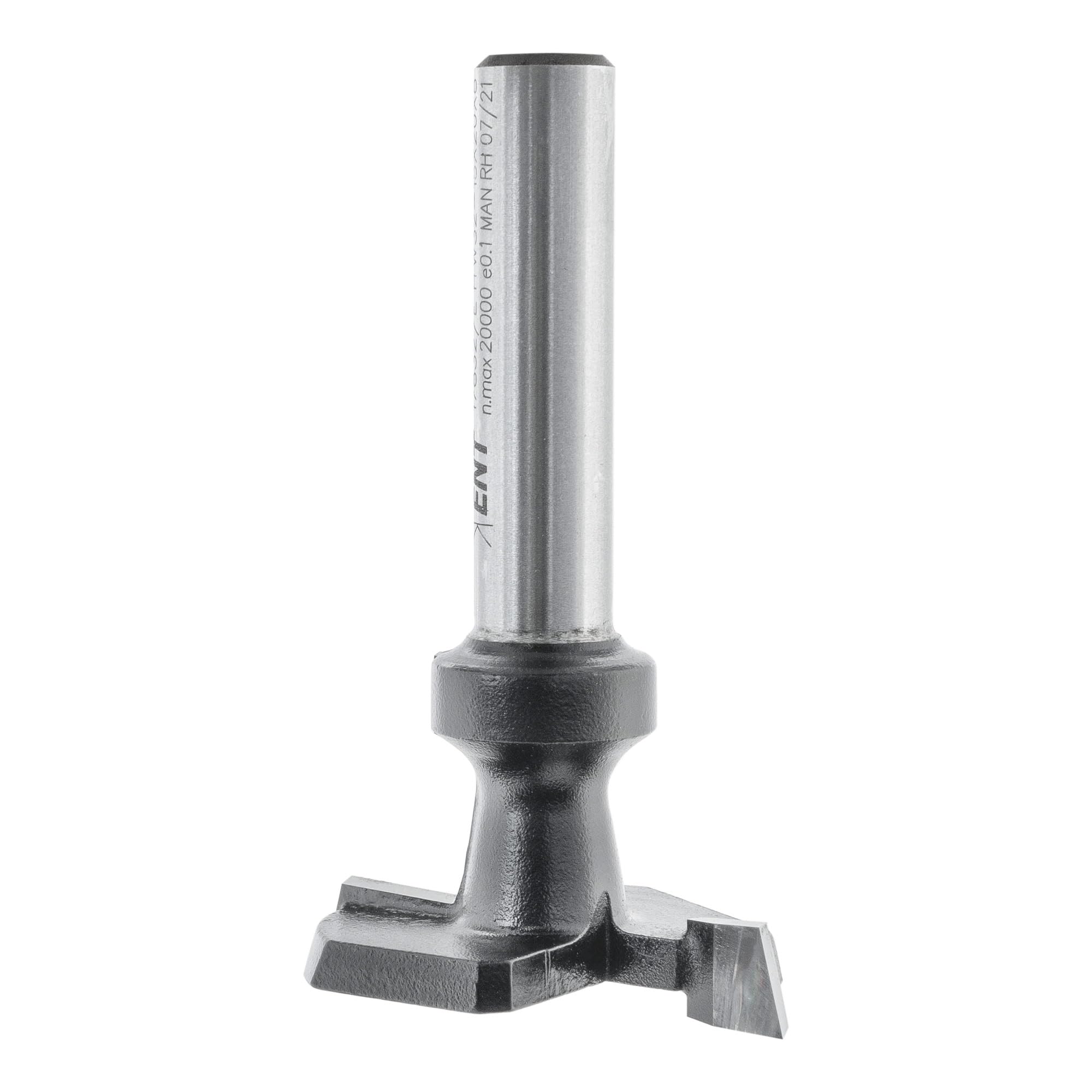 ENT 17832 T-Nutfräser für Regalsysteme HW, Schaft (S) 8 mm, Durchmesser (D1) 32 mm, Nutzlänge (NL2) 20 mm, T 8,7 mm, mit Rundungsprofil, für Haken und Winkel