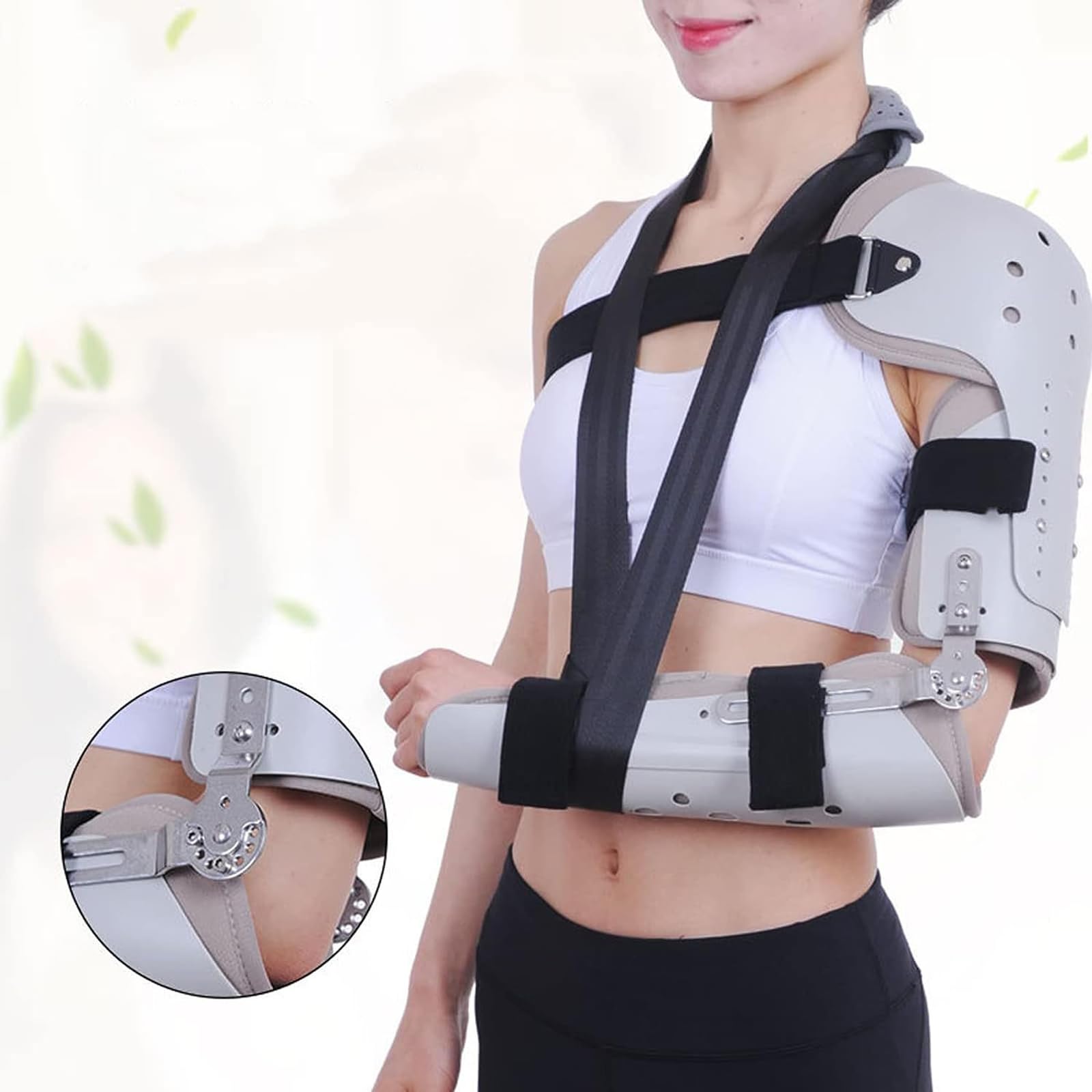 Cabestrillo Ajustable para Brazo, Inmovilizador De Codo con Articulación De Hombro Y Rango De Movimiento, para Estabilizador De Codo Postoperatorio.,Left
