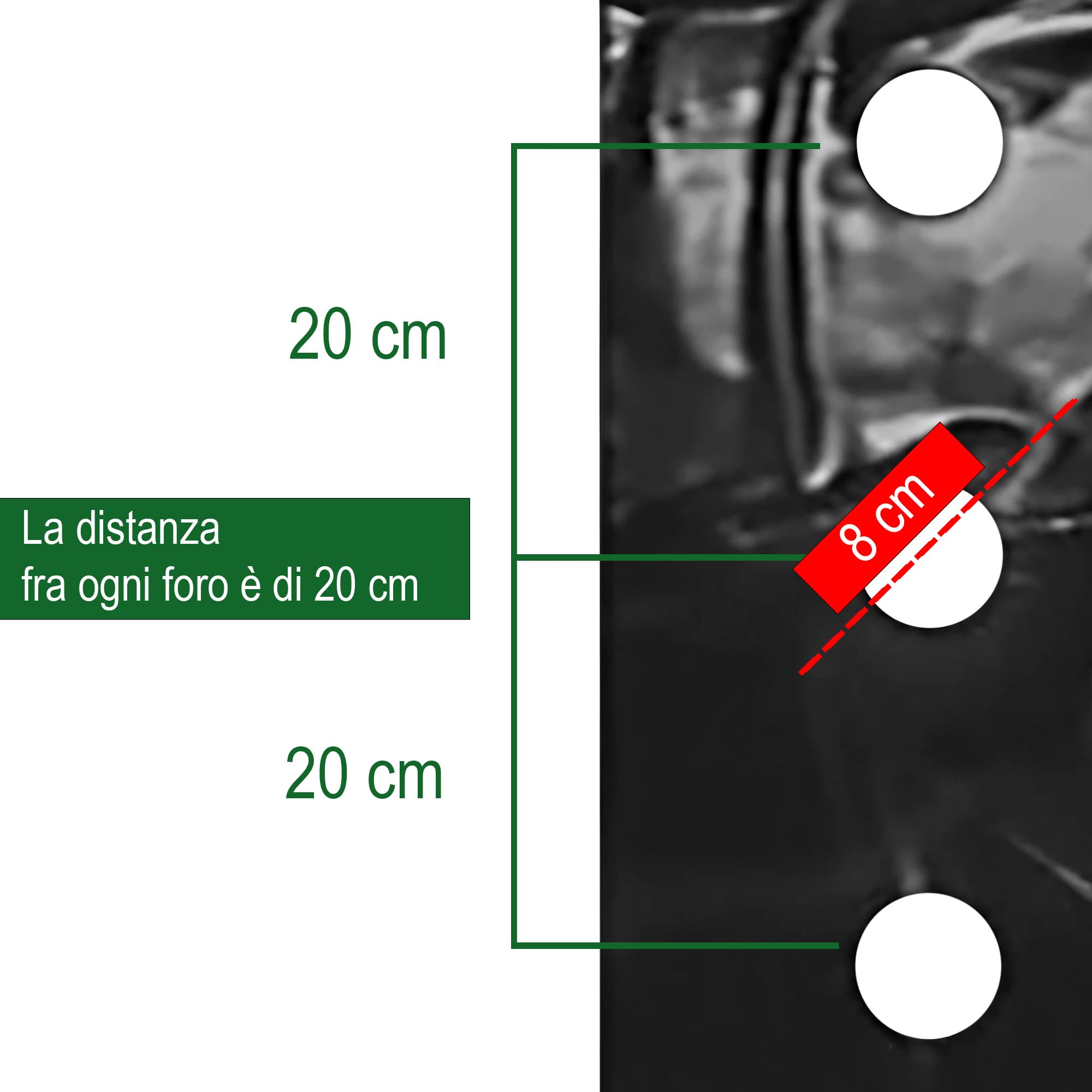 ESTO Telo Pacciamatura Passo 20 Varie Misure Fino a 1000 Metri, Telone Nero Film Pacciamatura Pacciamante Elastico Tessuto Anti Erbacce 100 cm/50 mt